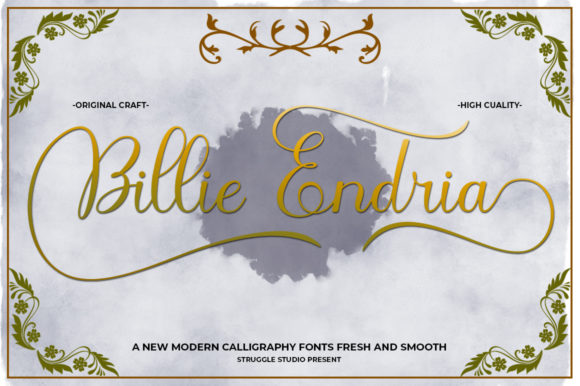 Billie Endria: A Sophisticated Script for Editorial Design